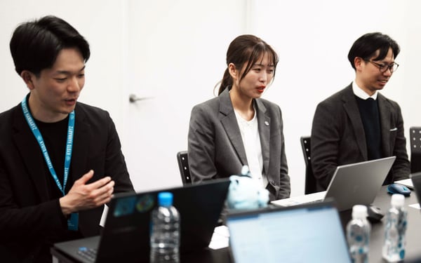 スポーツコミュニケーションKYOTO株式会社（SCK）の髙橋 弦様、山下善弓様、丸山浩士様